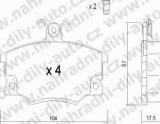 BRZDOV DESTIKY PEDN FIAT UNO                         1983-93 1.4 TD 70 - kliknte pro vt nhled