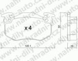 BRZDOV DESKY PEDN TRW  PEUGEOT 205      /1983-96 1.0 - kliknte pro vt nhled