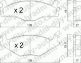 BRZDOV DESKY PEDN TRW  VOLKSWAGEN POLO (80)           1990-94 1.4 D - kliknte pro vt nhled