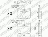 BRZDOV DESKY PEDN TRW  CITROEN AX                 1986-98 1.1 (do sla 5089) - kliknte pro vt nhled