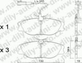 BRZDOV DESKY PEDN TRW  ALFA ROMEO 155                     /1992-97 2.5 TD - kliknte pro vt nhled