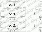 BRZDOV DESTIKY PEDN TOYOTA LAND CRUISER (J7)    1990-96 4.2 TD (HZJ70-HZJ73-HZJ75) - kliknte pro vt nhled