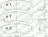 BRZDOV DESKY PEDN TRW  SUBARU JUSTY I (KAD)      1984-95 1.2 /4wd - kliknte pro vt nhled