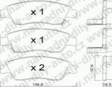 BRZDOV DESTIKY PEDN HONDA CIVIC V (EG-EK)         1995-01 1.6i 16V VTi Type R (EK9 - 136 KW 185 HP) - kliknte pro vt nhled