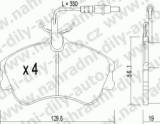 BRZDOV DESTIKY PEDN PEUGEOT 306      /1997-01 1.8i automatick pevodovka /Cabrio (+Abs) - kliknte pro vt nhled