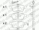 BRZDOV DESTIKY PEDN VOLKSWAGEN TRANSPORTER (T4)  1990-03 1.9 TD (15 kolo, vtran brzd.kotou) - kliknte pro vt nhled