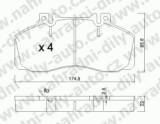 BRZDOV DESKY PEDN TRW  MERCEDES 405D-814D (T2)              1977-96 809D-811D-814D - kliknte pro vt nhled