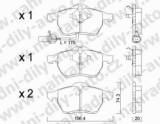 BRZDOV DESTIKY PEDN VOLKSWAGEN SHARAN              2000- 1.9 TDI 90 HP (15 kolo - brzd.kotou ? 288 x 25 mm) - kliknte pro vt nhled