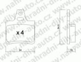 BRZDOV DESKY ZADN TRW CITROEN XANTIA             1993-03 2.0i - kliknte pro vt nhled