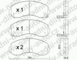 BRZDOV DESKY PEDN TRW  KIA K2500-K2700   1998- K2500 2.5 TD - kliknte pro vt nhled