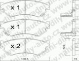 BRZDOV DESKY PEDN TRW  SUBARU JUSTY I (KAD)      1984-95 1.0 /4wd - kliknte pro vt nhled