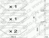 BRZDOV DESKY ZADN TRW TOYOTA COROLLA (E12)                2002- 1.6i 16V Kombi - kliknte pro vt nhled