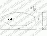 BRZDOV DESTIKY PEDN TOYOTA HI-LUX  1998- 2.5 D-4D - kliknte pro vt nhled