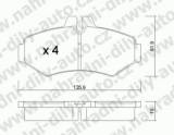 BRZDOVÉ DESTIČKY ZADNÍ MERCEDES SPRINTER 300 (3,2-3,5 Ton)  1995- 308 2.2 CDI - klikněte pro větší náhled