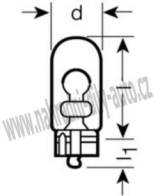 ROVKA W5W 12V AUTOROVKY ZADN LAMPY-svtla W5W-obrysov - kliknte pro vt nhled